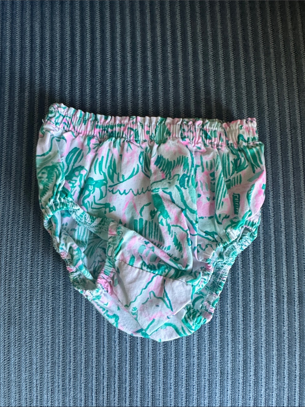 Kids Lilly Pulitzer Green & Pink Printed Diaper Cover 6-12month